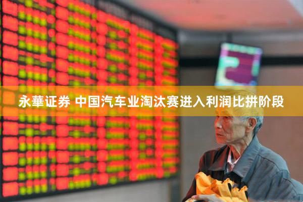 永華证券 中国汽车业淘汰赛进入利润比拼阶段