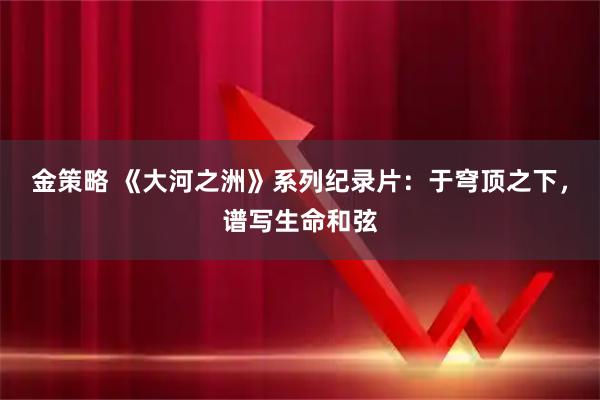 金策略 《大河之洲》系列纪录片：于穹顶之下，谱写生命和弦